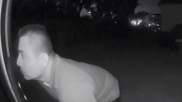 Ring doorbell camera catches man peering into home at night over