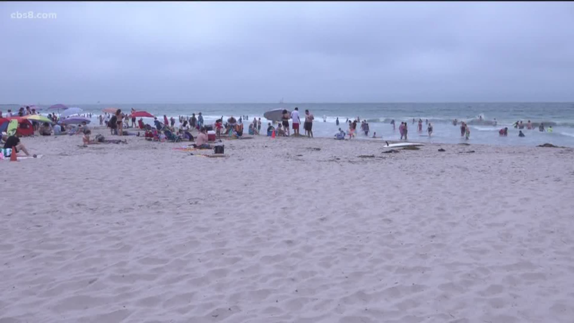 Crowds pack San Diego beaches over Labor Day weekend