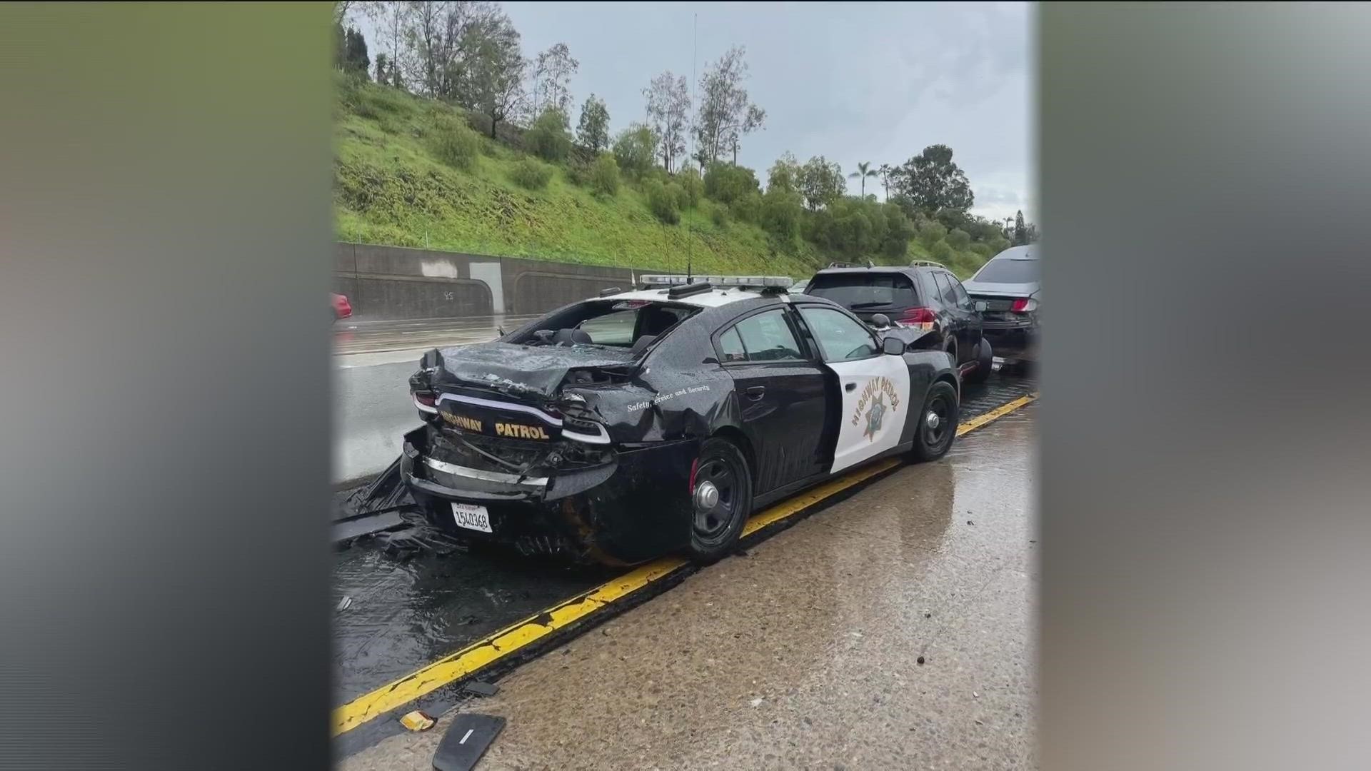 San Diego Fire-Rescue Department responded to hundreds of crashes along freeways and roadways as a historic winter storm wreaked havoc throughout San Diego.