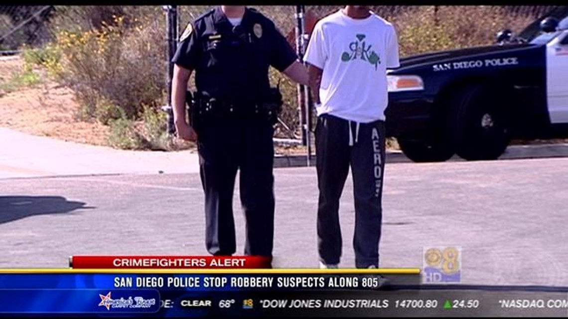 San Diego police stop robbery suspects along I-805 | cbs8.com