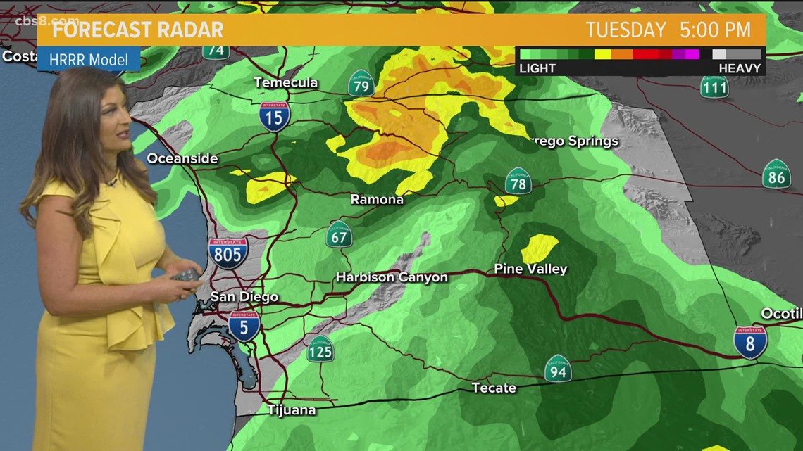 San Diego Storm Watch | Forecast Radar for your evening commute Tuesday ...