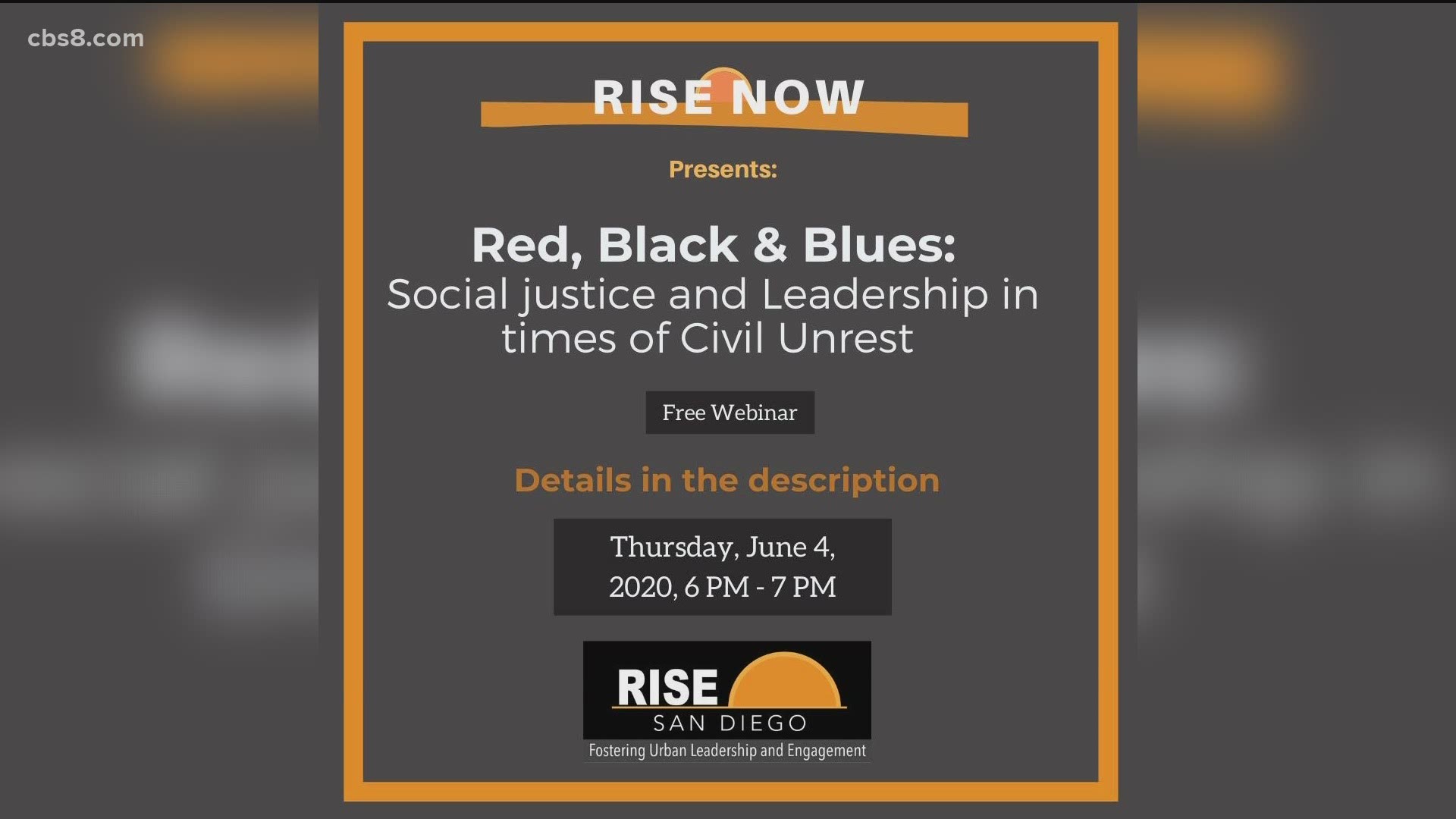 Co-founder of Rise San Diego, Tony Young talked about what is going on across the country and how Thursday's event can help mold leaders to keep the convo going.
