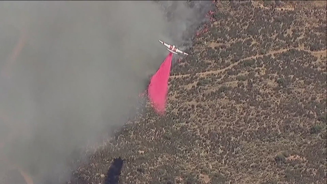Tracking brush fires burning in San Diego County near Boulevard ...