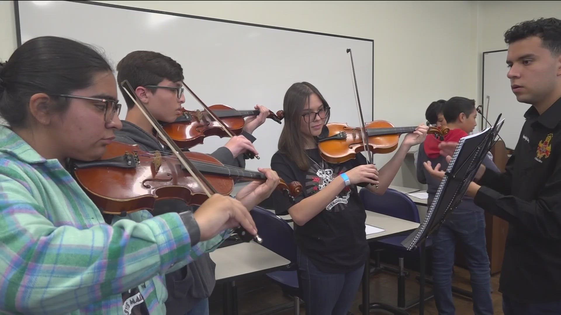 Mariachi students have the opportunity to immerse themselves in the Hispanic culture and learn from world renowned mariachi musicians.