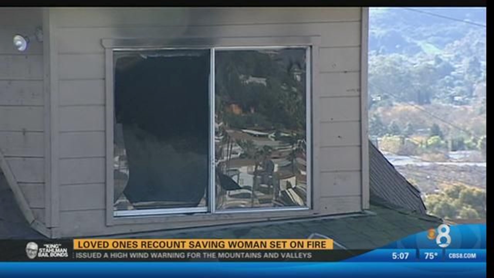 Loved ones recount saving woman set on fire | cbs8.com