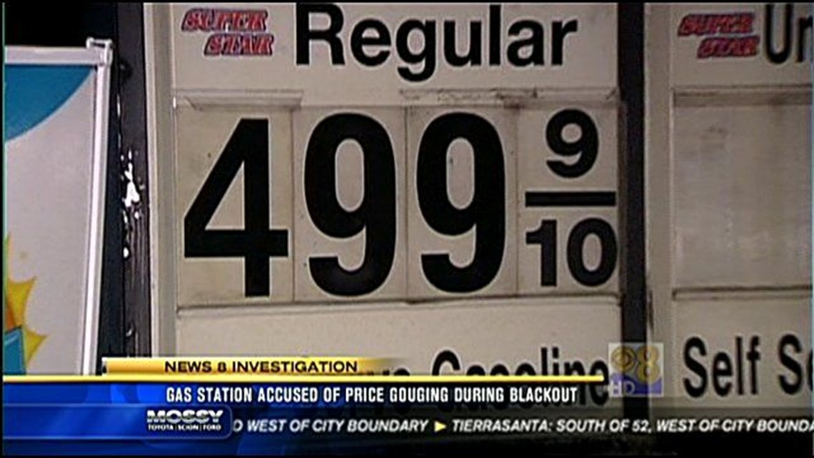 Gas station accused of price gouging during blackout