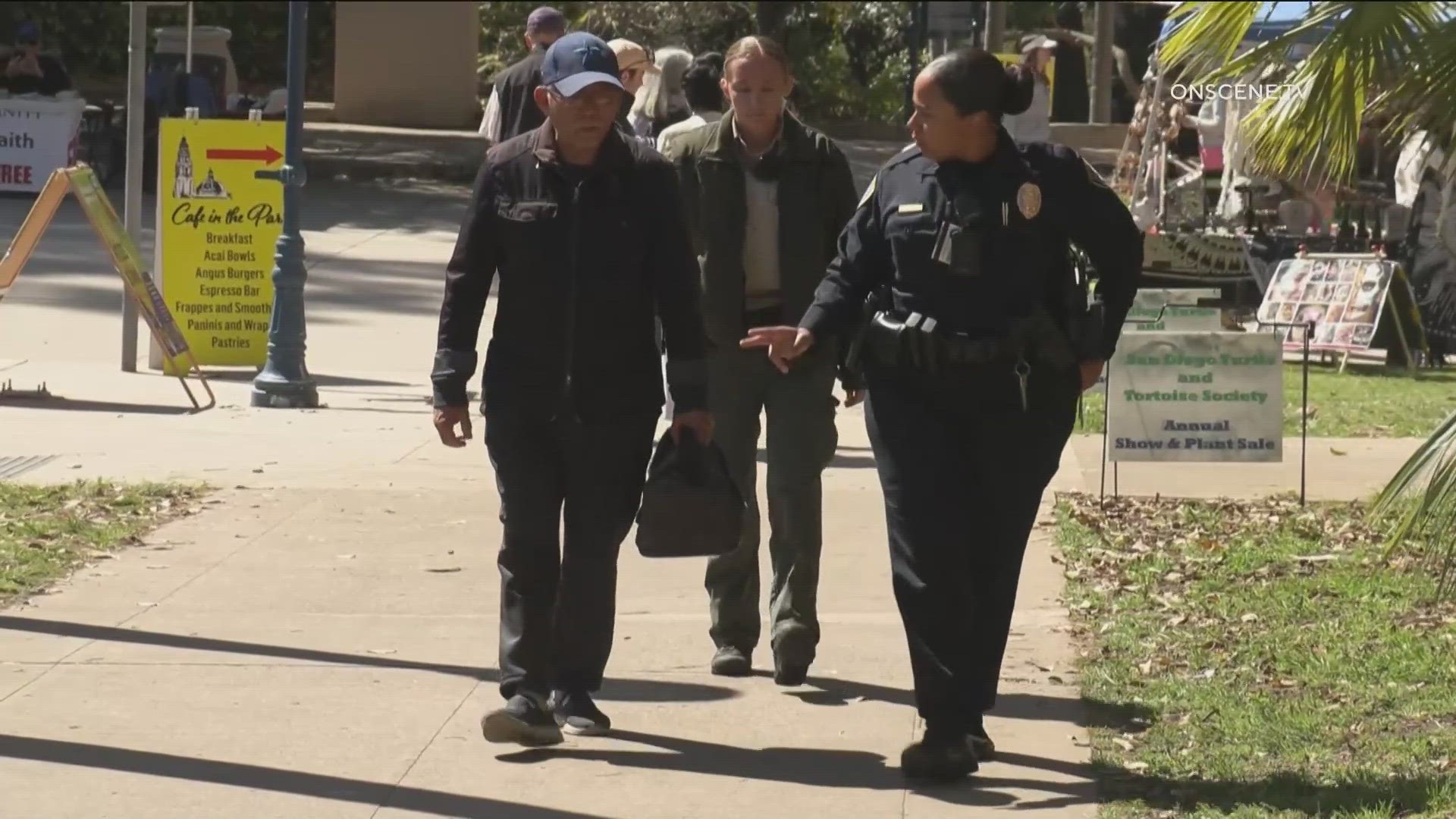 An elderly man was caught trying to steal a rare tortoise from The San Diego Turtle & Tortoise Society exhibit in Balboa Park.