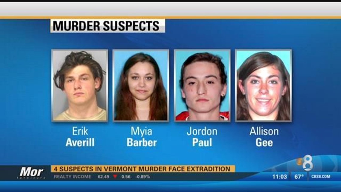 Four suspects in Vermont murder face extradition | cbs8.com