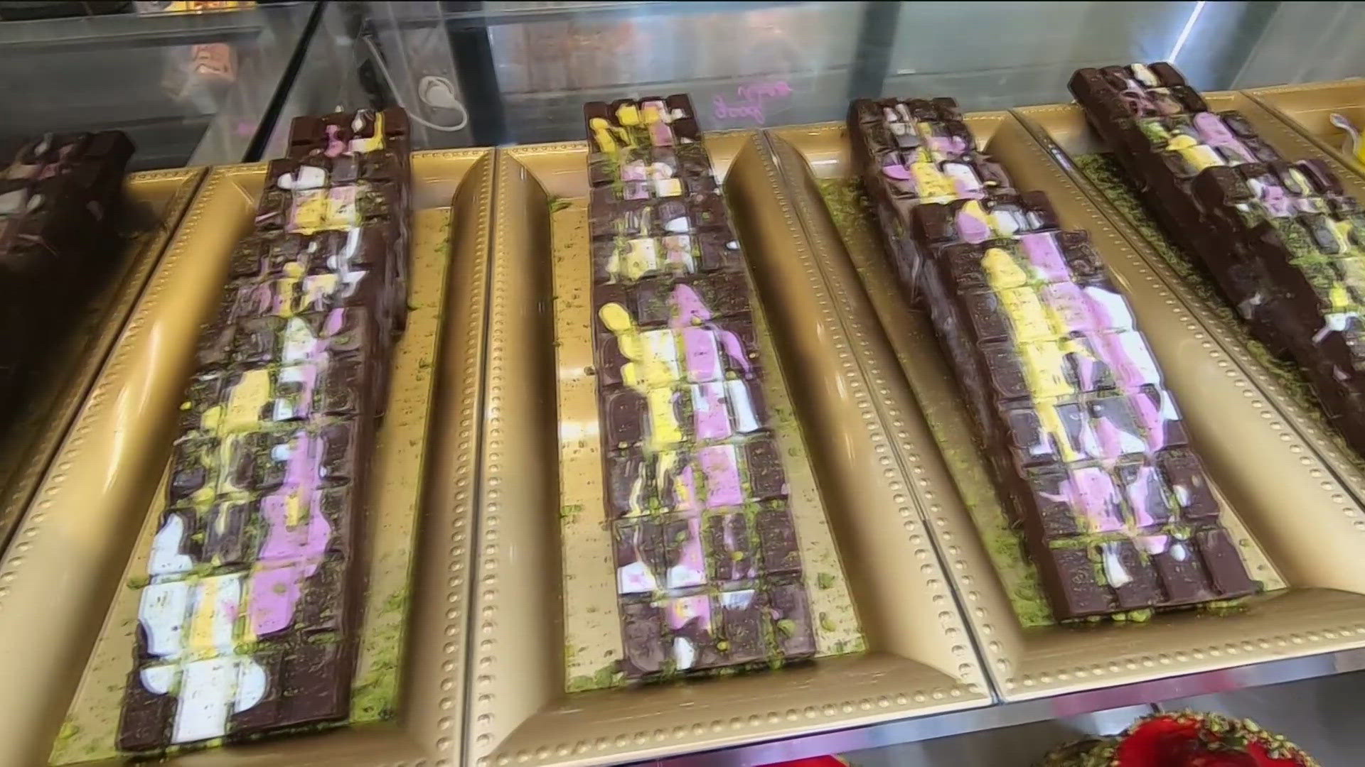 The Dubai chocolate bar has become a TikTok sensation for its unique green pistachio filling.