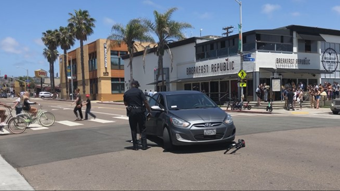 Scooter rider injured in San Diego after being hit by car in Pacific ...
