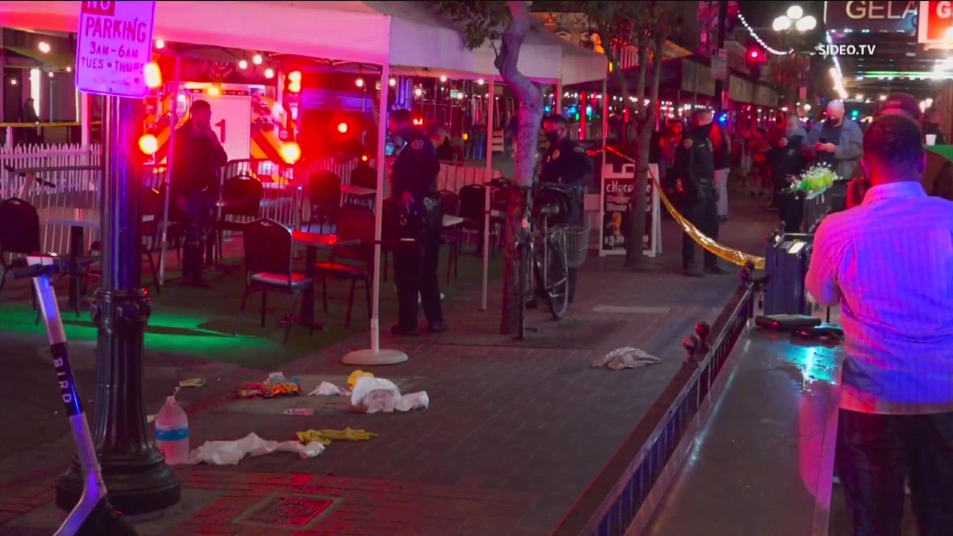 A man who carried out a shooting spree in the Gaslamp Quarter that left one man dead and four others wounded was sentenced to multiple life terms in prison.