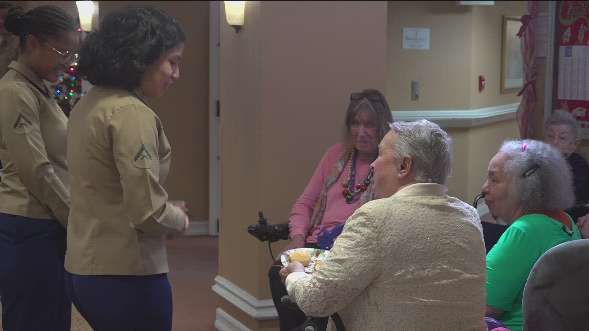 Brookdale Assisted Living is home to about 18 veterans, its celebrations like these that bring together those who served and are currently serving our country.