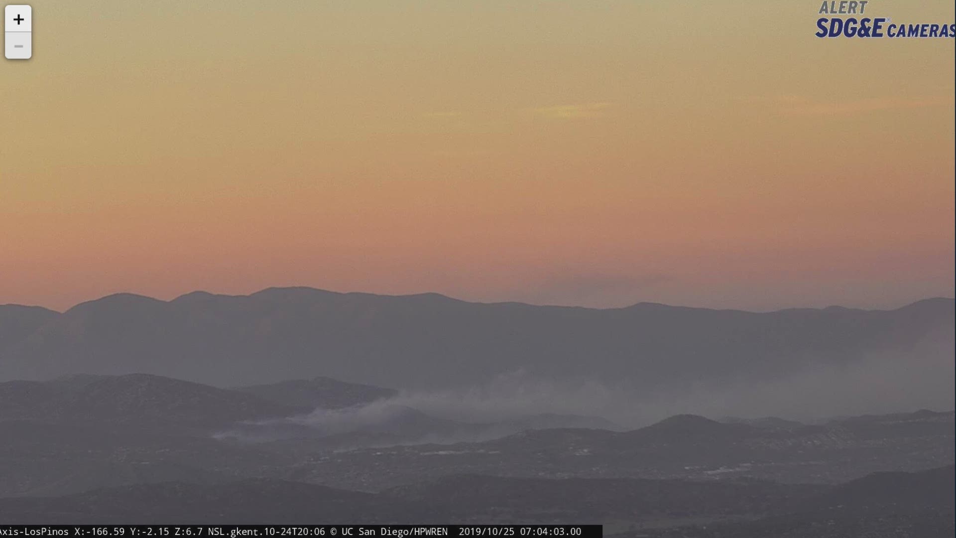 Two fires that broke out Thursday burning south of the U.S.-Mexico border produced smoke plumes visible from south San Diego County.