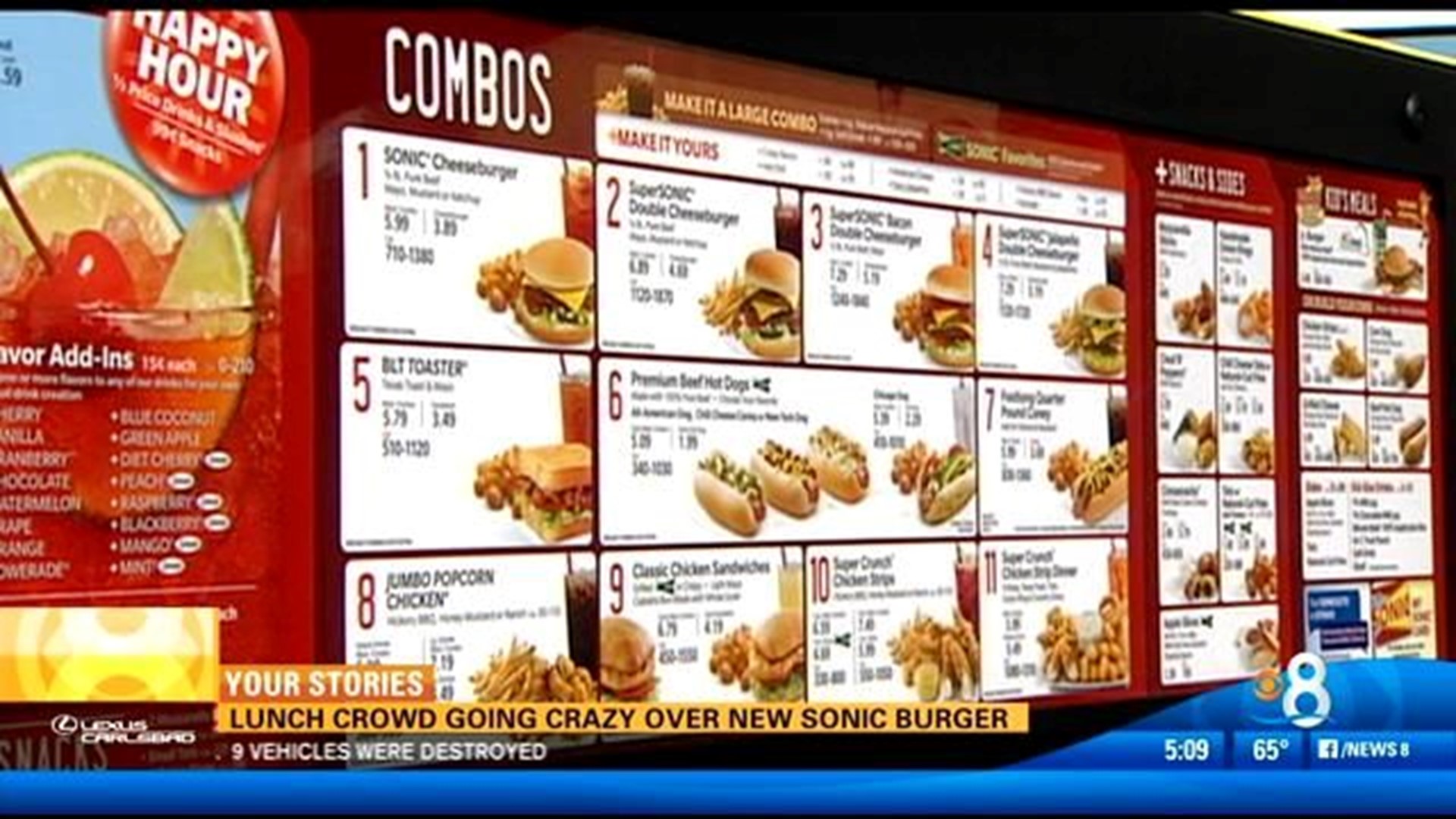 Lunch crowd goes crazy over new Sonic Burger