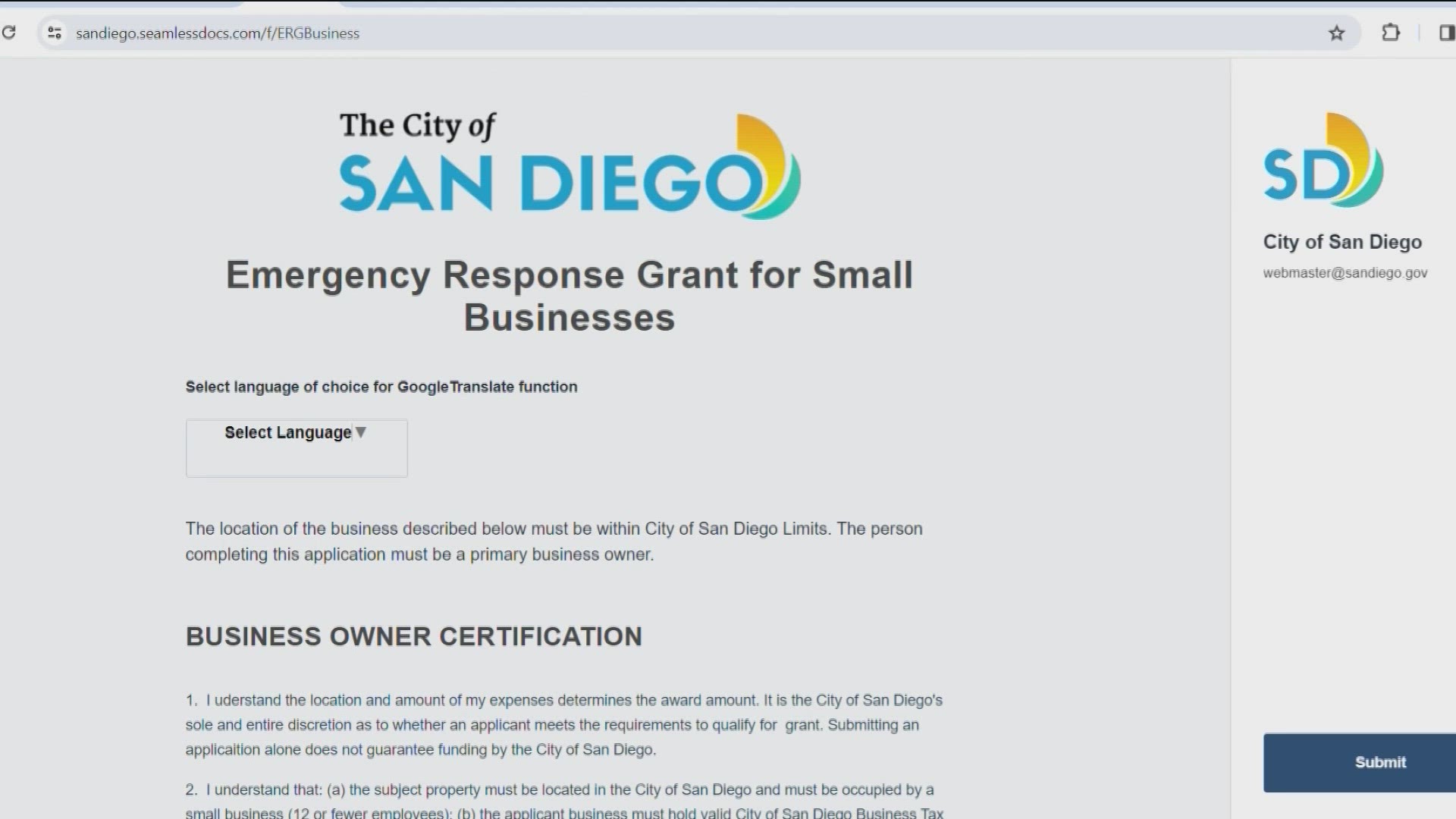 The City of San Diego opened applications Feb. 12 for small businesses and nonprofits that were damaged by the Jan. 22 winter storm.