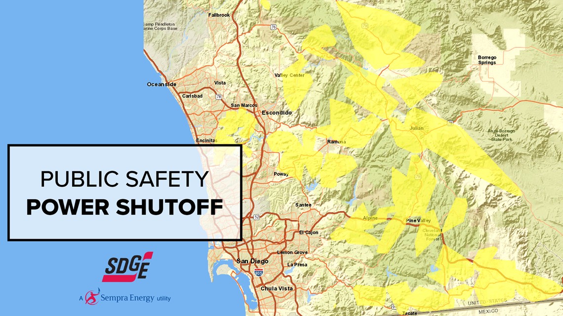 SDG&E power shutoffs begin amid Red Flag Warning for San Diego | cbs8.com