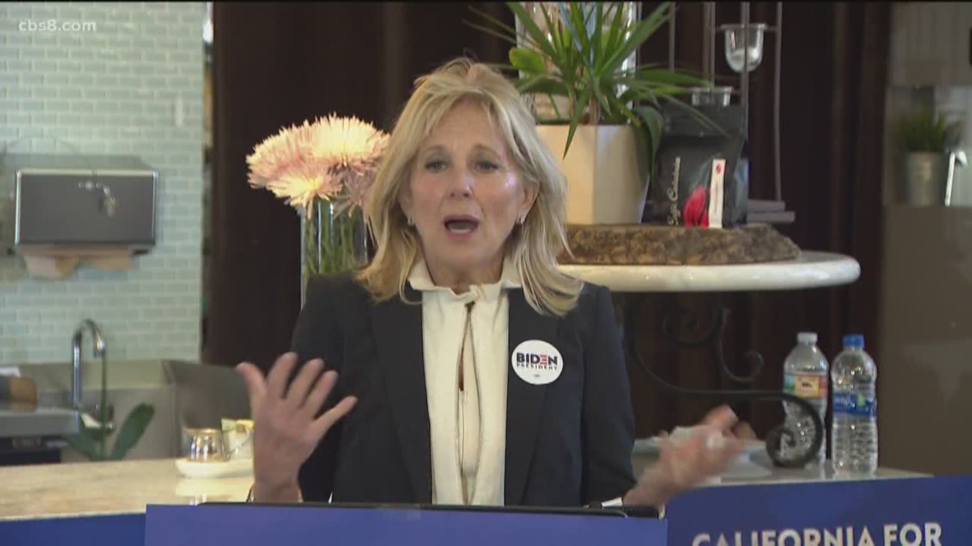 Dr. Biden also met with San Diego military families and union workers.