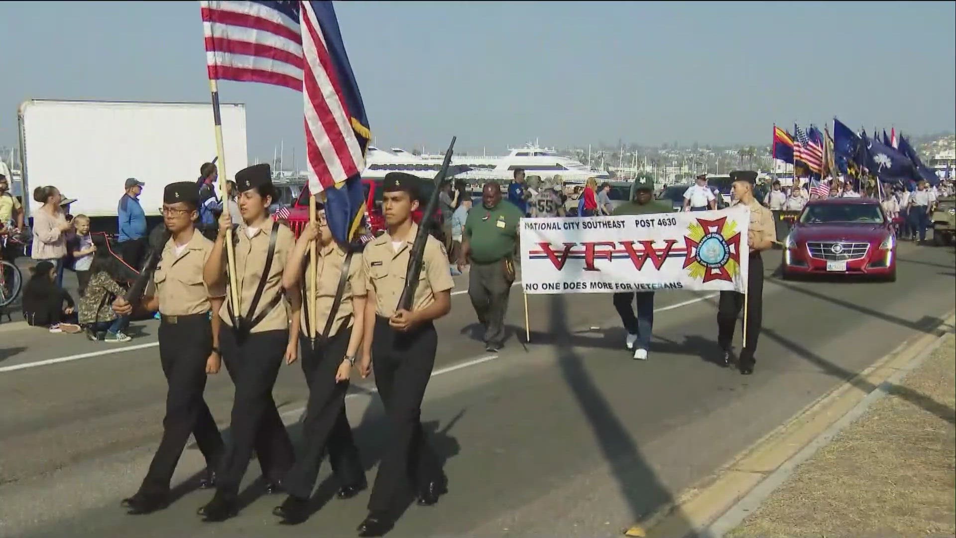 The Veteran's Day Parade began in San Diego in 1987 and is one of the largest in the nation.