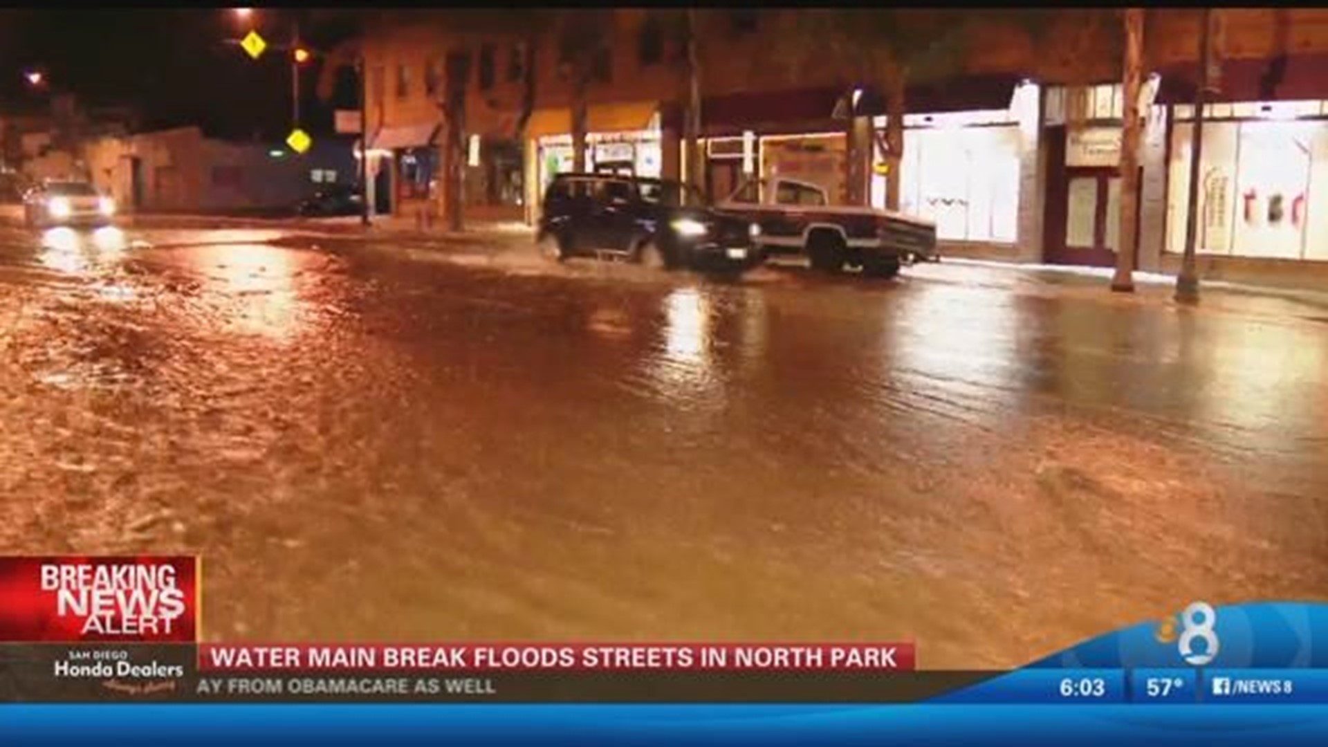 North Park Main Break: Massive flooding causes massive damage | cbs8.com