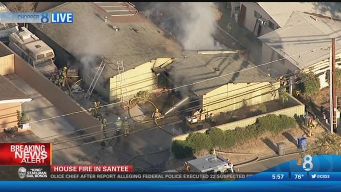 House fire in Santee | cbs8.com