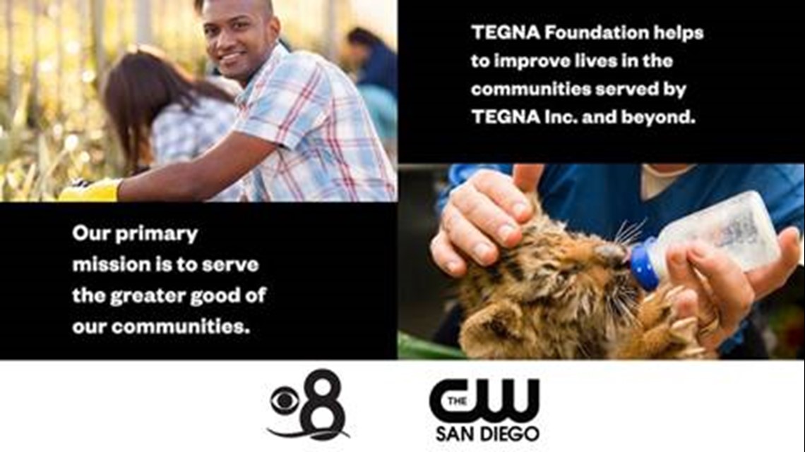 TEGNA Foundation and CBS 8 donate $15,000 to local non-profits