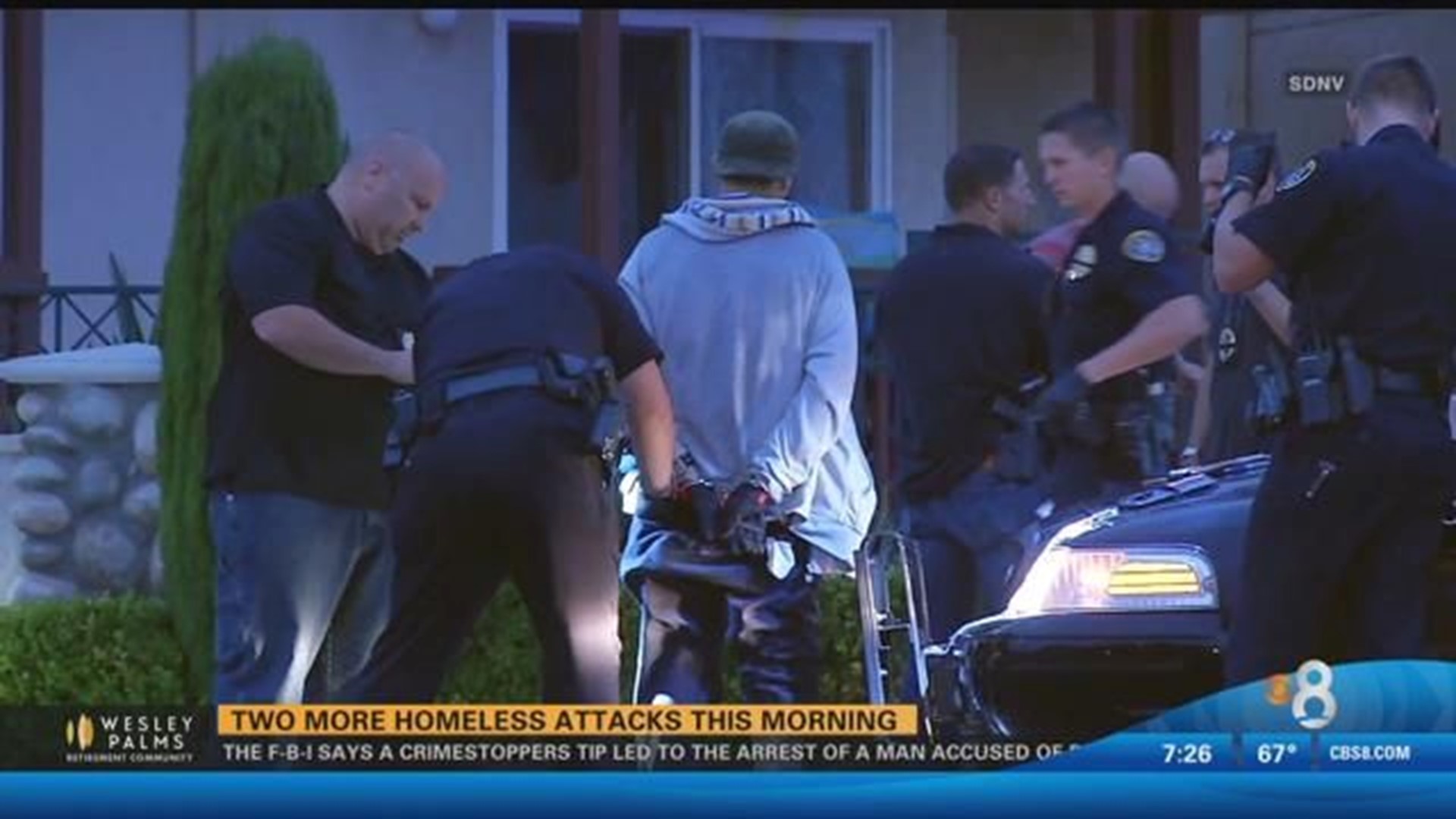 Homeless Killings: Video of a suspect in custody | cbs8.com