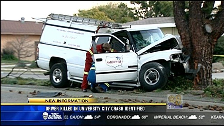 Driver killed after crashing into tree in University City, ID'd | cbs8.com