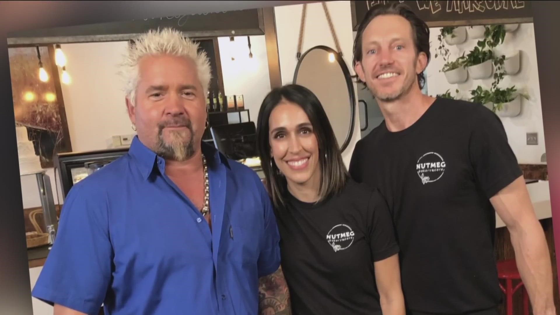New customers visiting day after celebrity chef featured cafe on Diners, Drive-Ins and Dives.