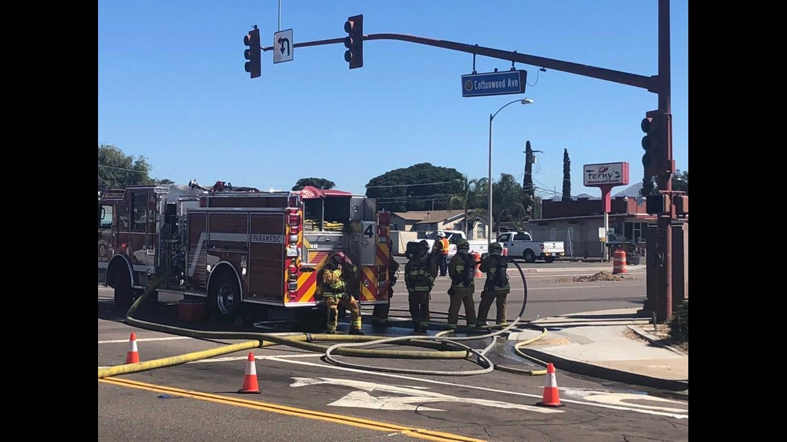 Gas leak prompts several street closures in Santee | cbs8.com