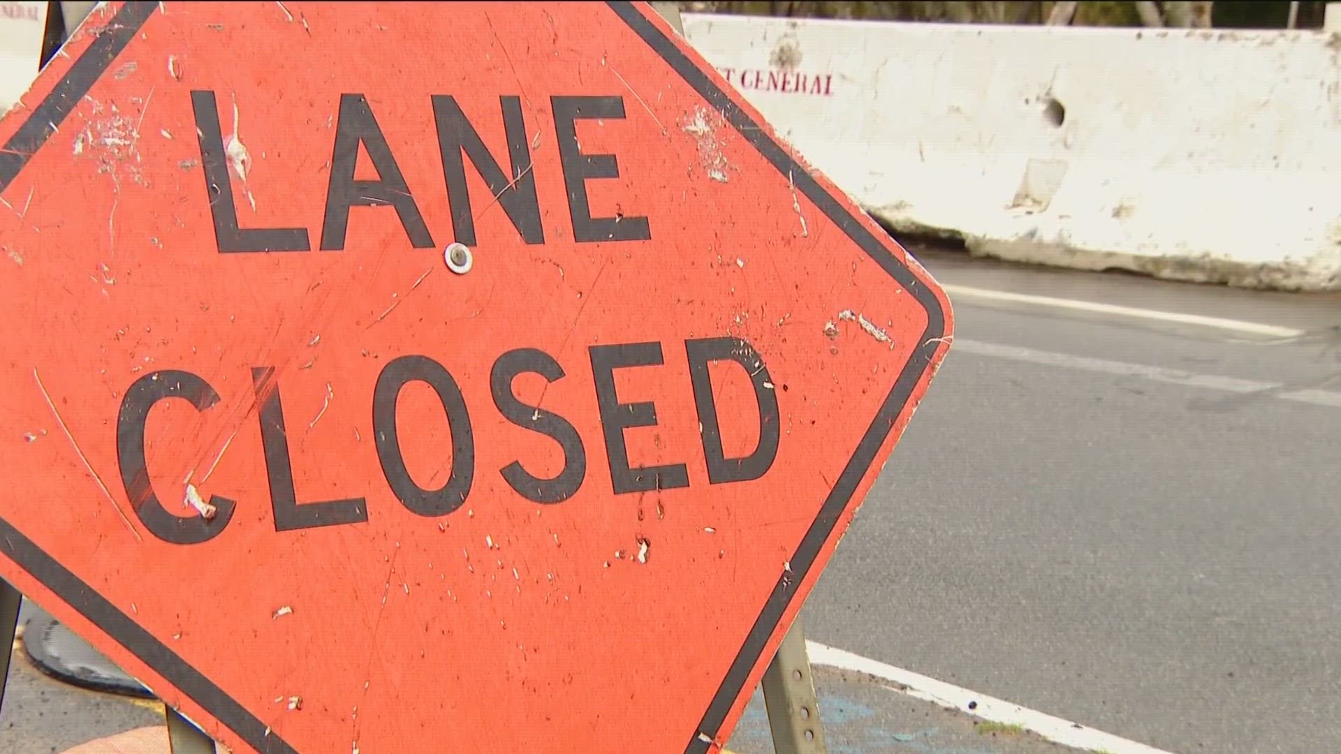 Construction and lane closure signs have been a source of frustration for commuters on Pershing Drive through Balboa Park for more than a year