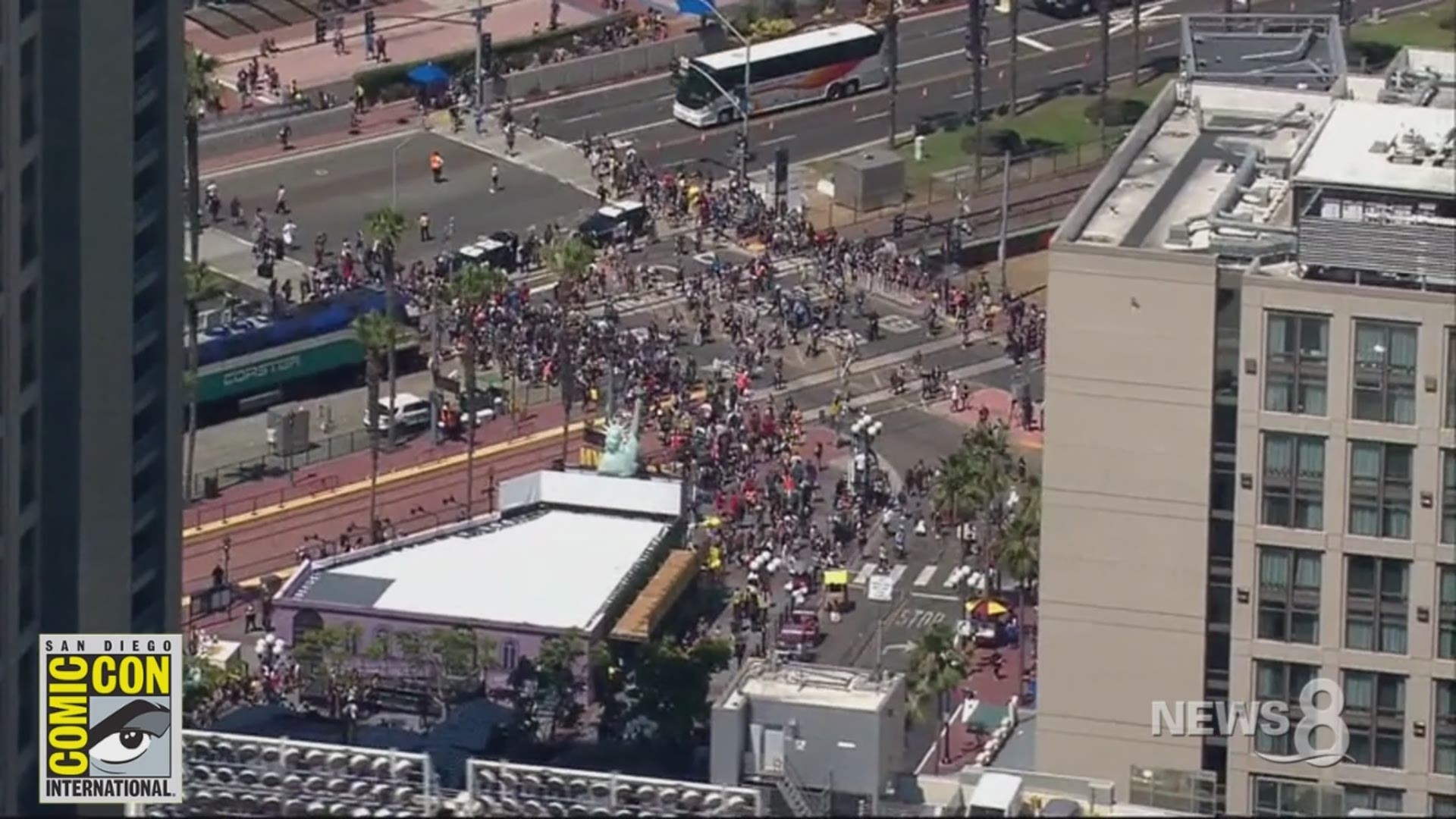 News 8 Chopper at San Diego Comic-Con 2019