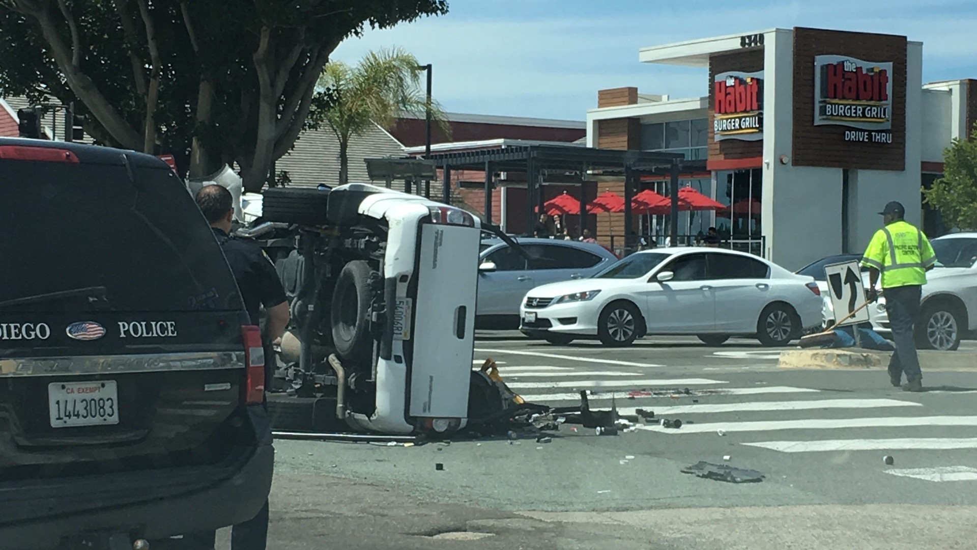 Mira Mesa rollover crash near Mira Mesa Boulevard and Camino Ruiz