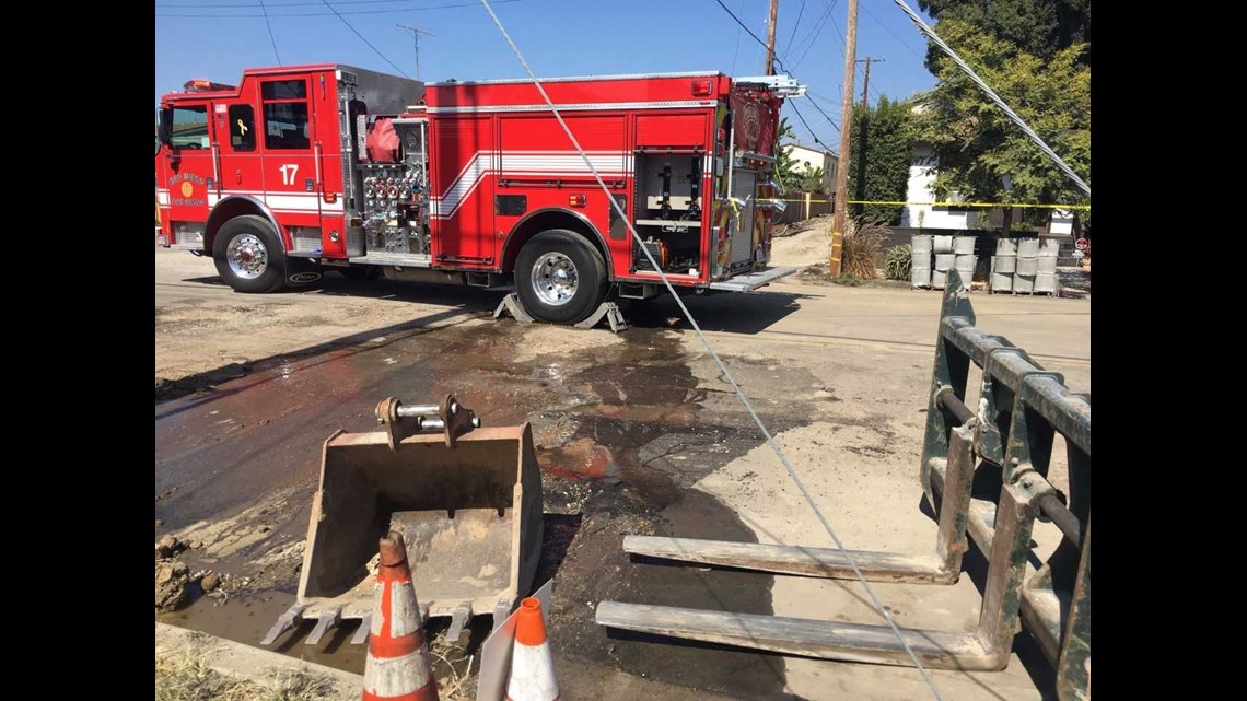 Large Gas Line Break Emergency crews responding to gas line break in City Heights | cbs8.com