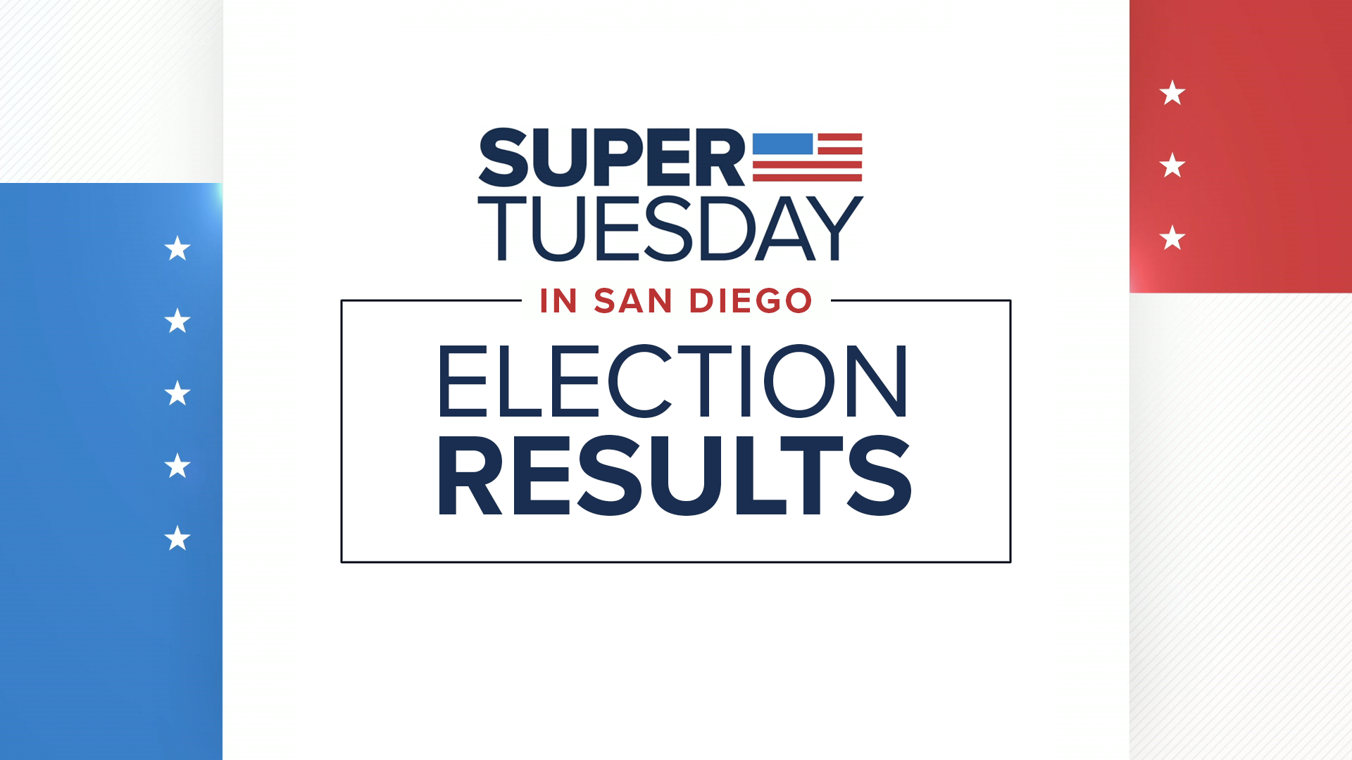 Super Tuesday in San Diego Election results for 2020 Primary