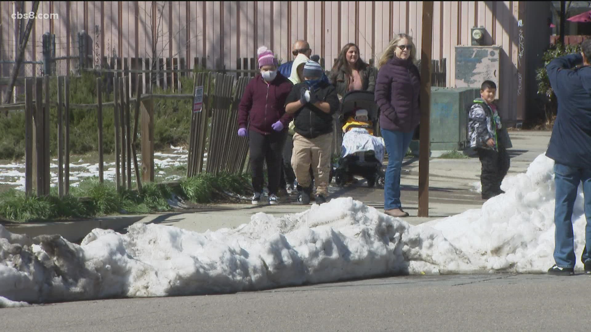 With San Diego’s winter weather warming up inland, local mountains were a big draw for many families eager to catch some snow. But more people often means a big mess