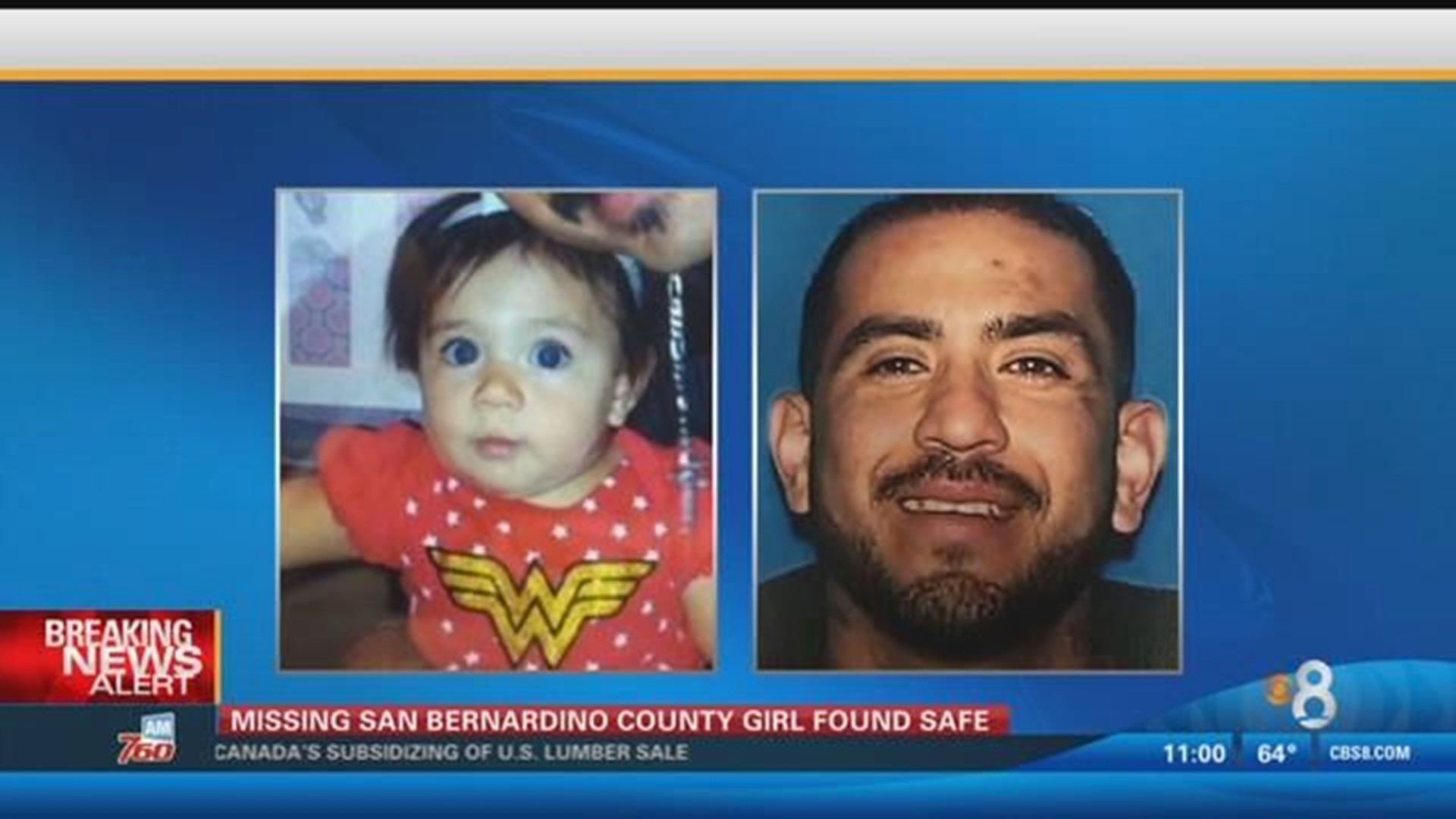 Amber Alert Missing oneyearold found safe; dad taken into custody