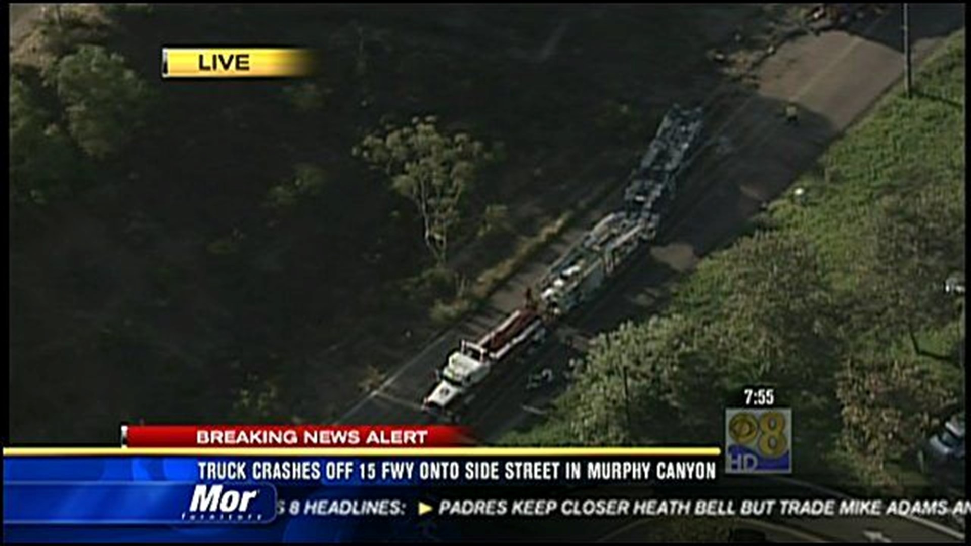 Truck driver dies after suffering medical condition on I-15 | cbs8.com