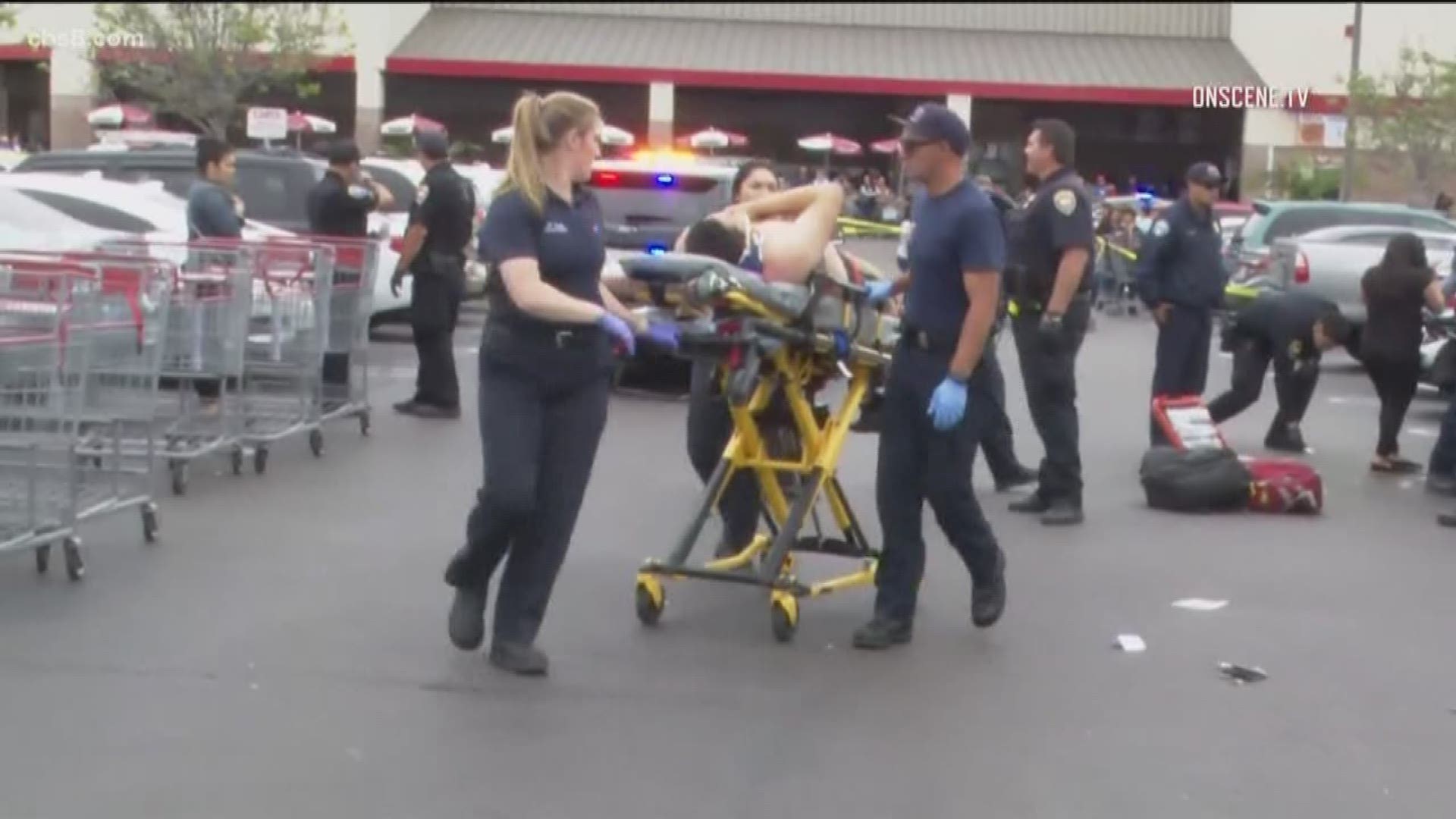 An eyewitness recounts the moment a man allegedly shot his ex-girlfriend and her boyfriend outside a Costco in Chula Vista and then shot and killed himself. The violence played out with the woman's newborn baby nearby in a stroller.