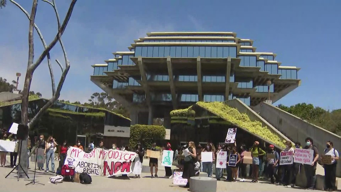 UC San Diego students protest possible overturning of Roe v. Wade