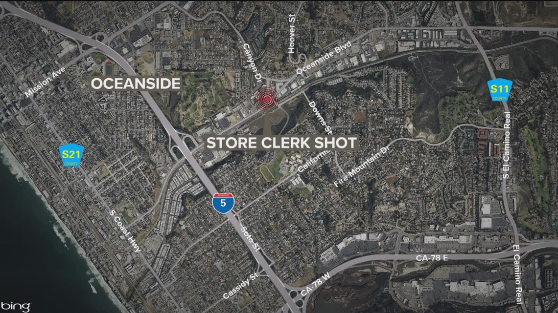 Police: Oceanside mini-mart clerk shot in armed robbery; severely wounded