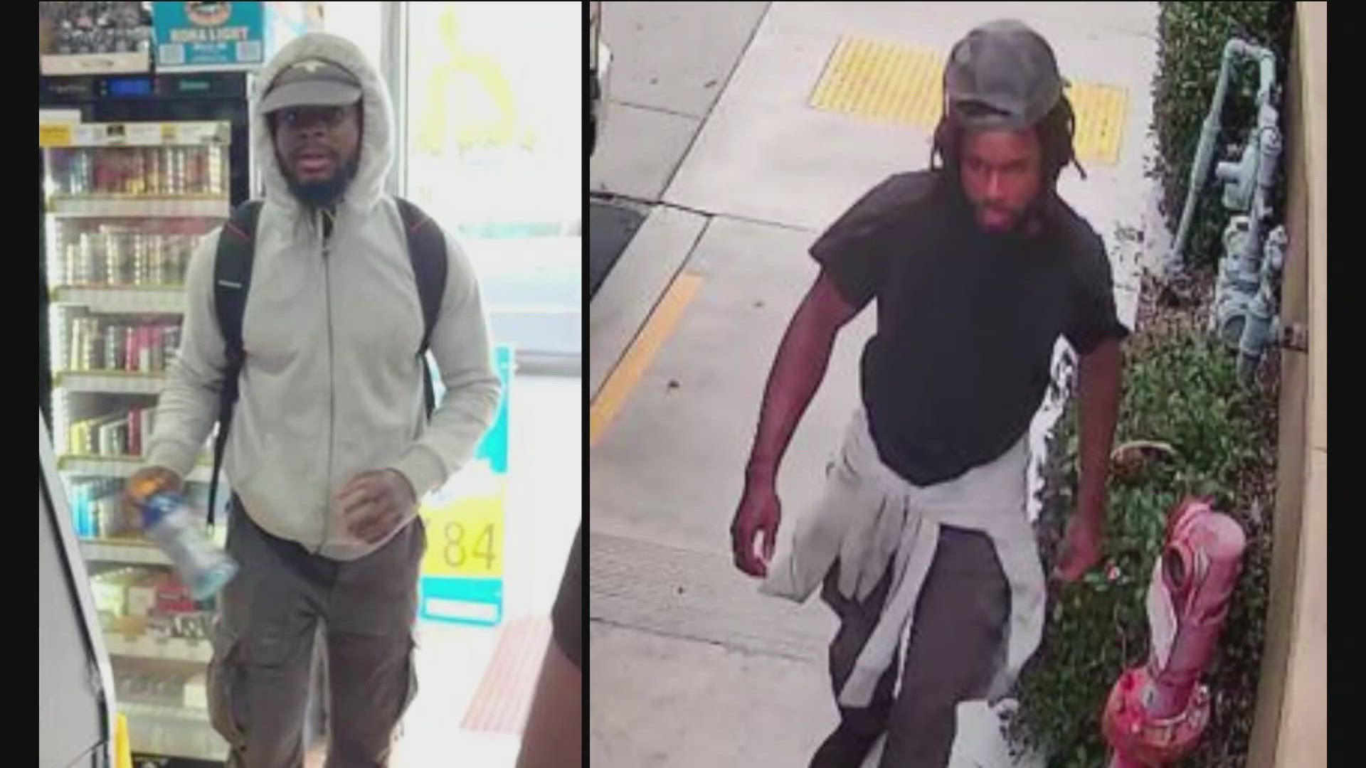 Oceanside Police seek a suspect linked to three violent attacks on homeless men, including two murders. Surveillance photos have been released.