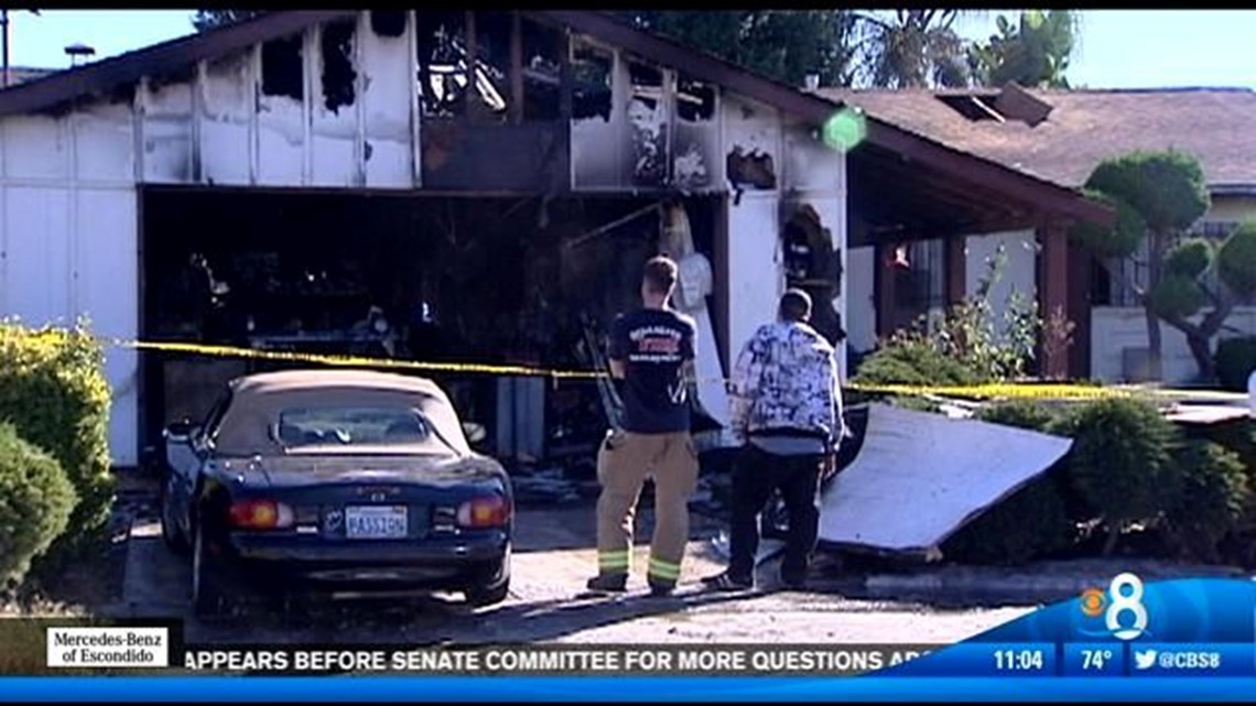 Oceanside house fire starts in garage, spreads to attic | cbs8.com
