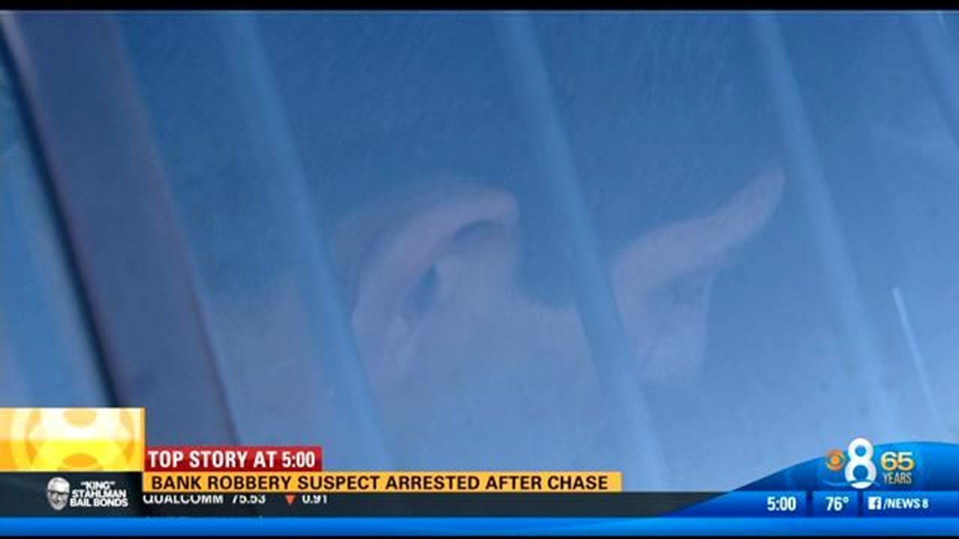 Bank robbery suspect arrested after chase | cbs8.com
