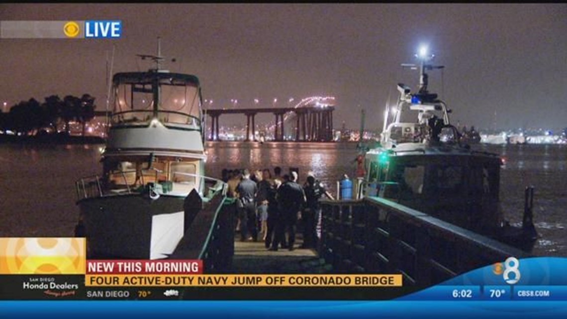 Four men jump off Coronado Bridge in a stunt