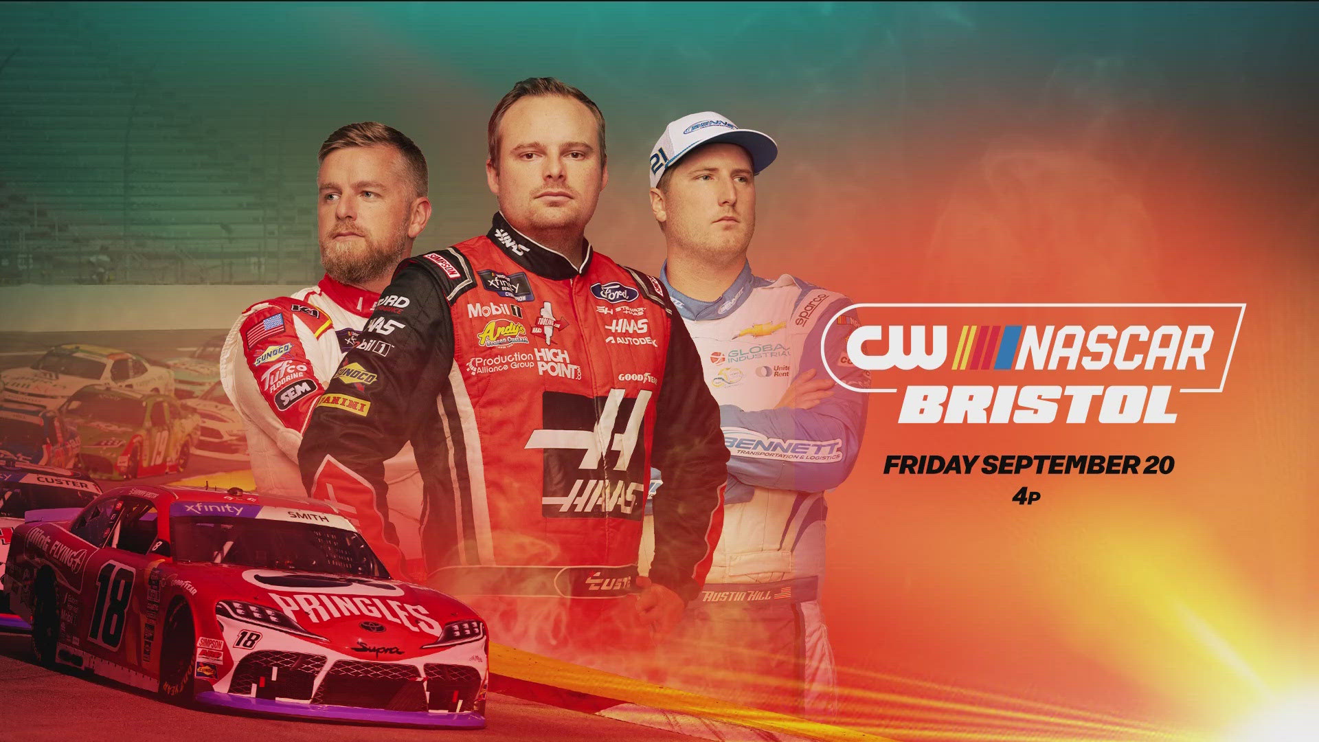 The NASCAR Xfinity Series makes its CW debut on Friday, September 20, 2024, from Bristol Motor Speedway and continues through the 2024 playoffs.