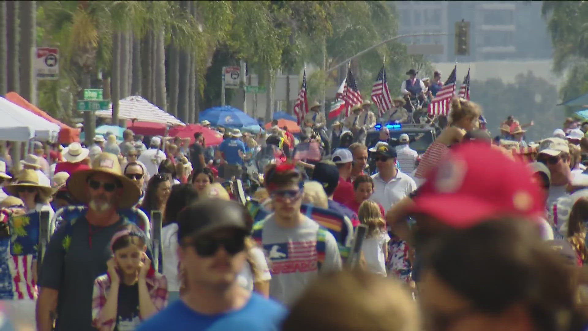 Thousands of people lined up along Orange Avenue in Coronado Thursday to watch the annual 4th of July parade.