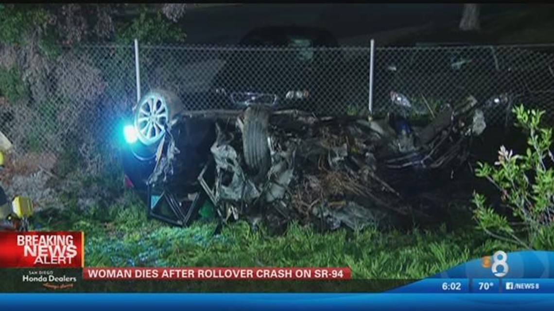 Woman Dies After Rollover Crash On SR-94 | Cbs8.com