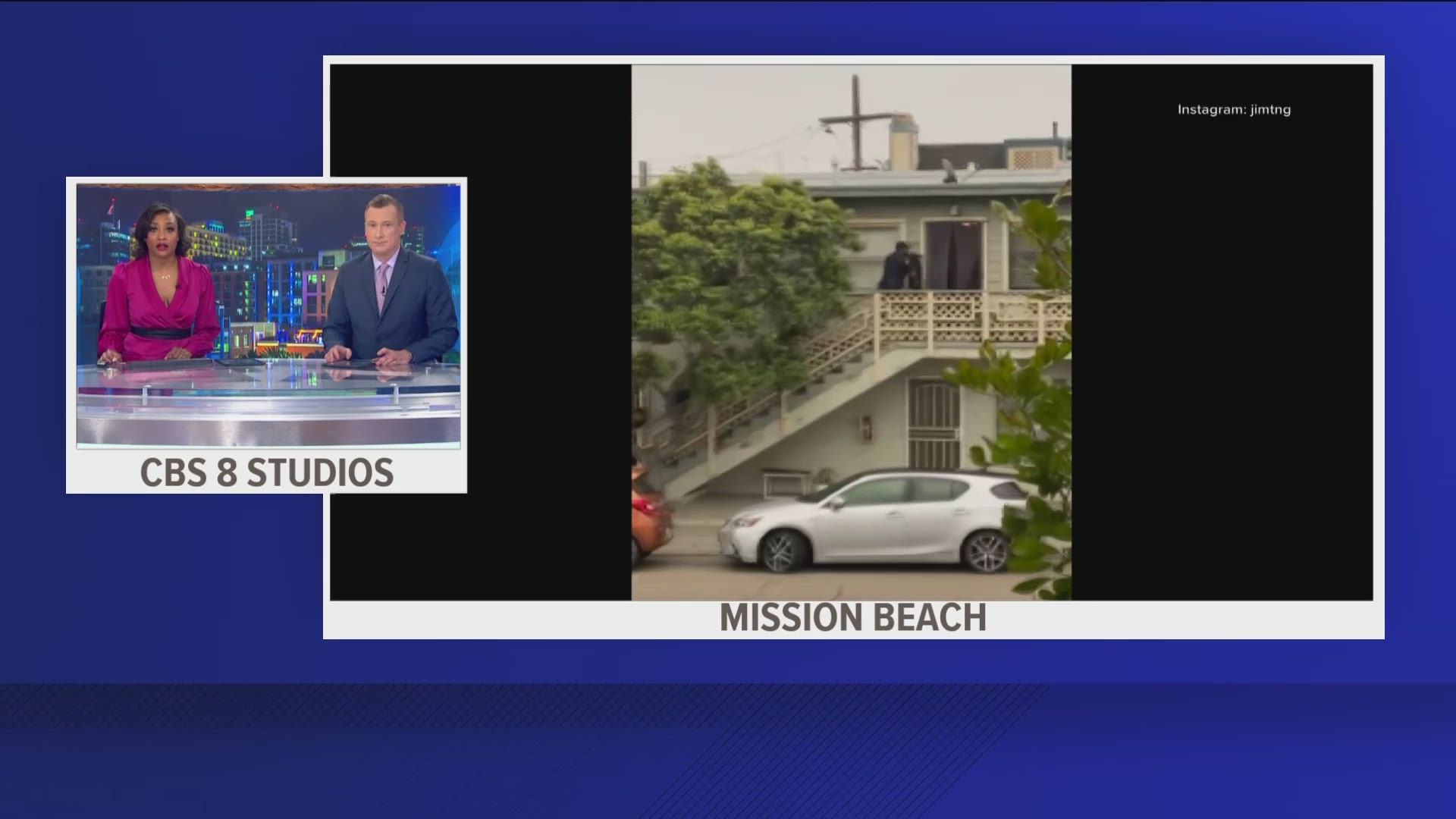 A Mission Beach standoff early Sunday morning ended with no suspects being taken into custody.