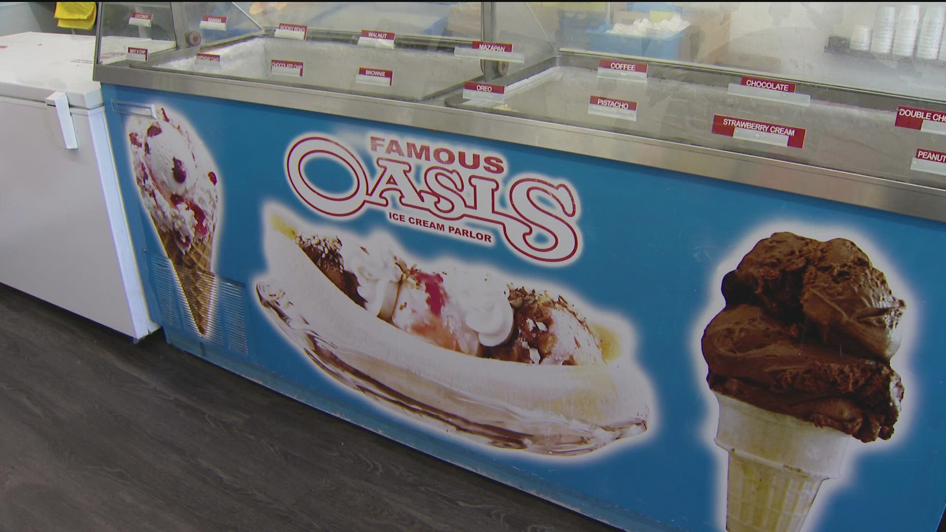 Famous Oasis Ice Cream Parlor brought the business from Mexico to South San Diego back in 1978.