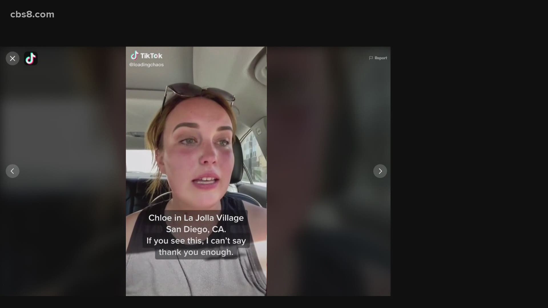 A San Diego military wife said when picked up an Uber Eats order at Tocaya Organica in One Paseo on Sunday she had no idea it would end in a tip and tears.